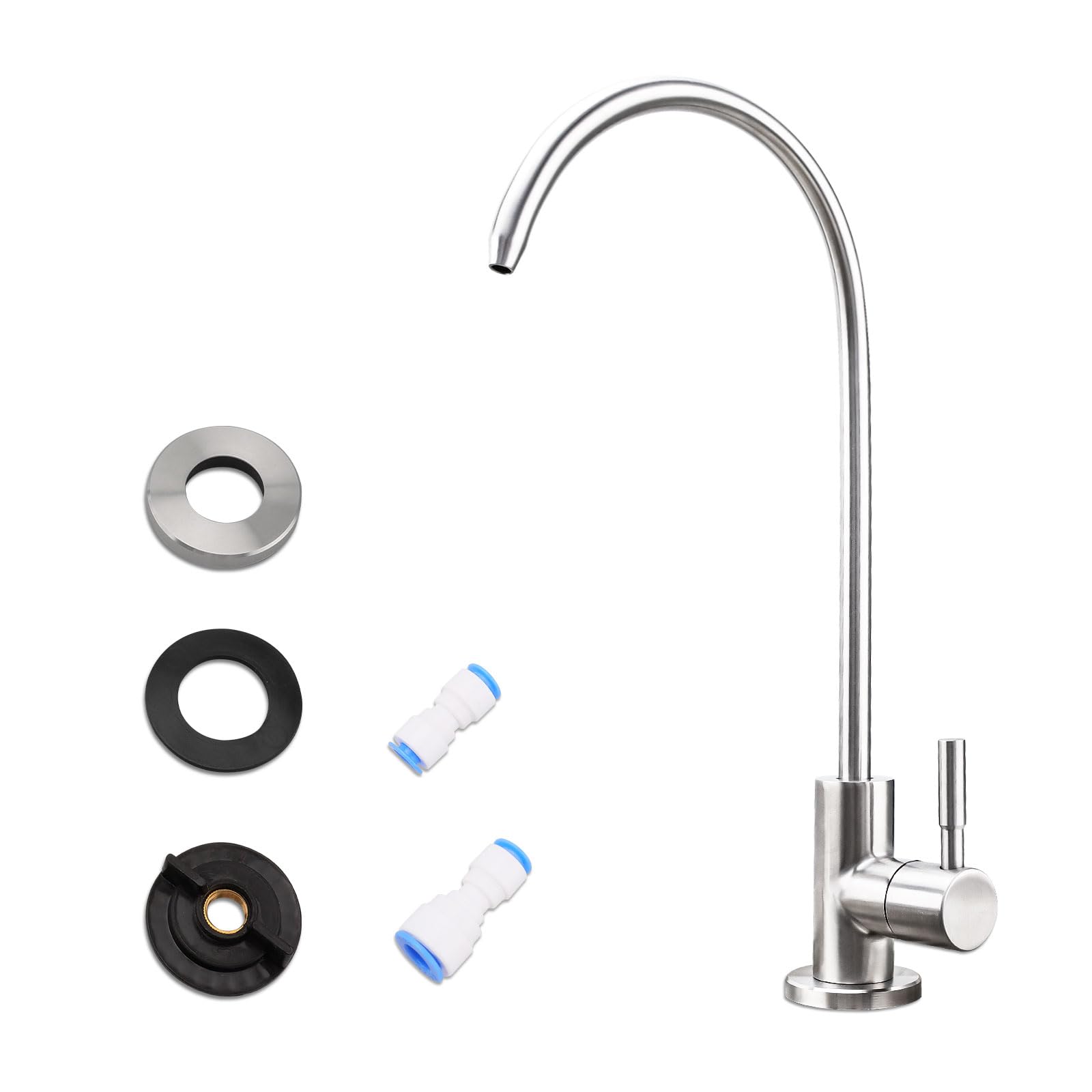Hoanmpy Water Filter Faucet,Drinking Water Faucet Fits Reverse Osmosis And Water Filtration System For Kitchen Bar Sink Faucet In Non-Air Gap Sus304 Stainless Modern Brushed Nickel Lead-