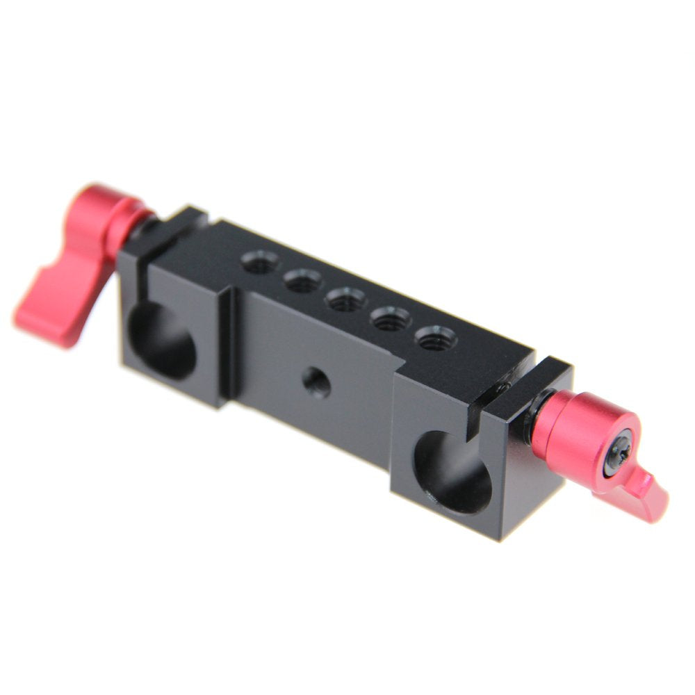 Camvate Aluminum 15Mm Rod Clamp Railblock For Dslr 15Mm Rail Rig Support System(Red) - 1138