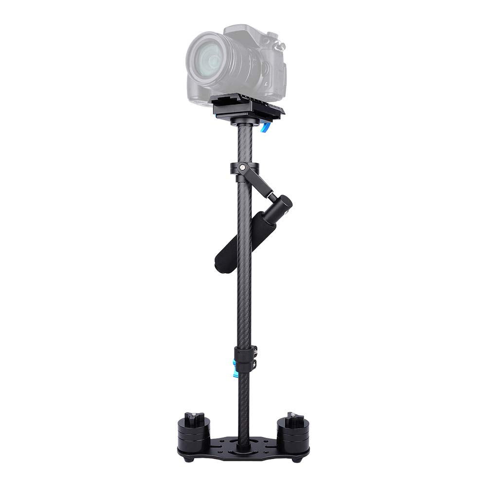 Zerone Carbon Fiber Handheld Stabilizer With Quick Release Plate, Shock Absorption Design, Non Slip Handle Compatible With Cameras (-Ys01943-01)