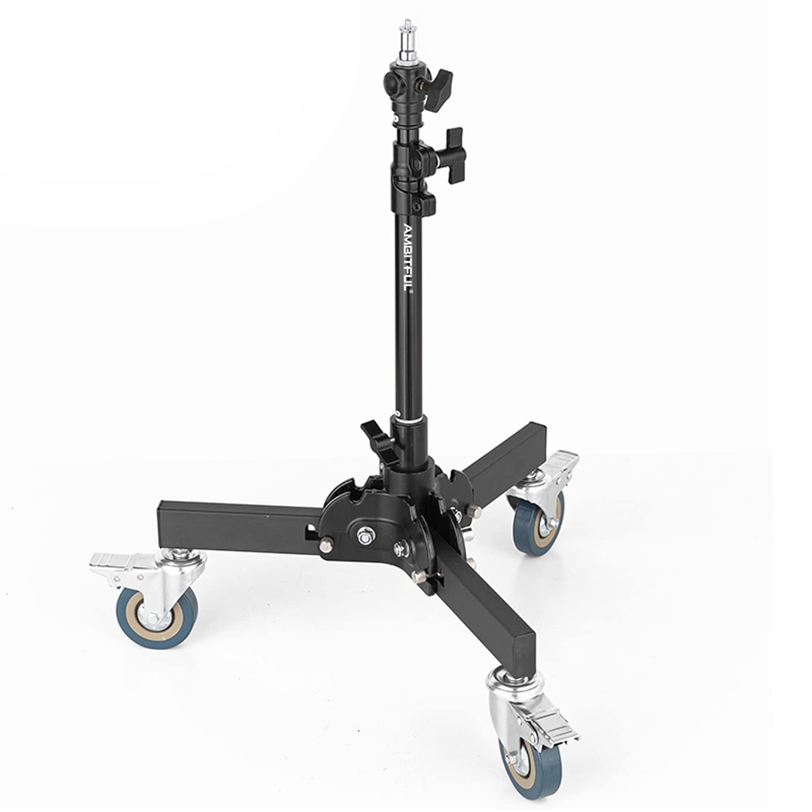 Ambitful 61-81Cm/21-31.9" Profession Removable Very Sturdy Folding Floor Light Stand And Wheels For Studio Flash Led Light