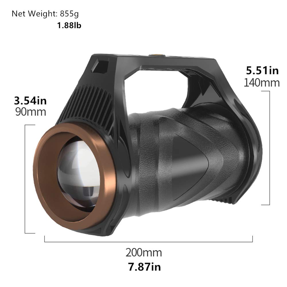 Luxnovaq Brightest Flashlight Rechargeable Powerful Tactical Flashlights With Xhp99 & Cob Led, 10000 High Lumen Zoomable Handheld Spotlight Floodlight Motion Sensor Waterproof Outdoor Usb Searchlight