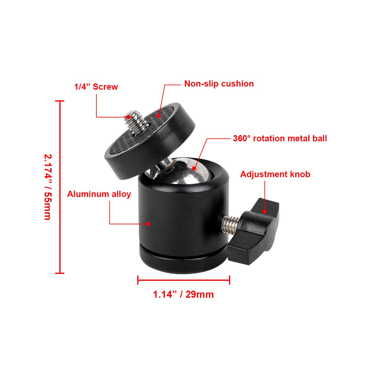 Wildgameplus Cnc Aluminum Alloy Mount Stand,2Pcs 360° Rotation 3/8 To 1/4 Inches Screw Tree Mount Holder Stick For Forest Trail Cameras & Night Vision & Solar Panel Charger Bracket Wg-2Cs01