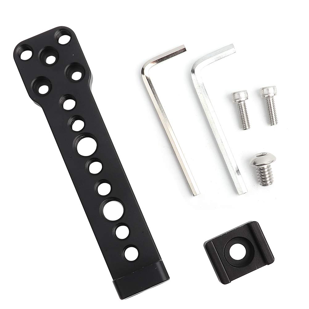 Agatige Mounting Plate,Aluminium Alloy Monitor Mount Plate Lightweight External Stabilizer Holder Plate With Fittings Mic Monitor Holder For Ronin S,11 X 3 X 2Cm