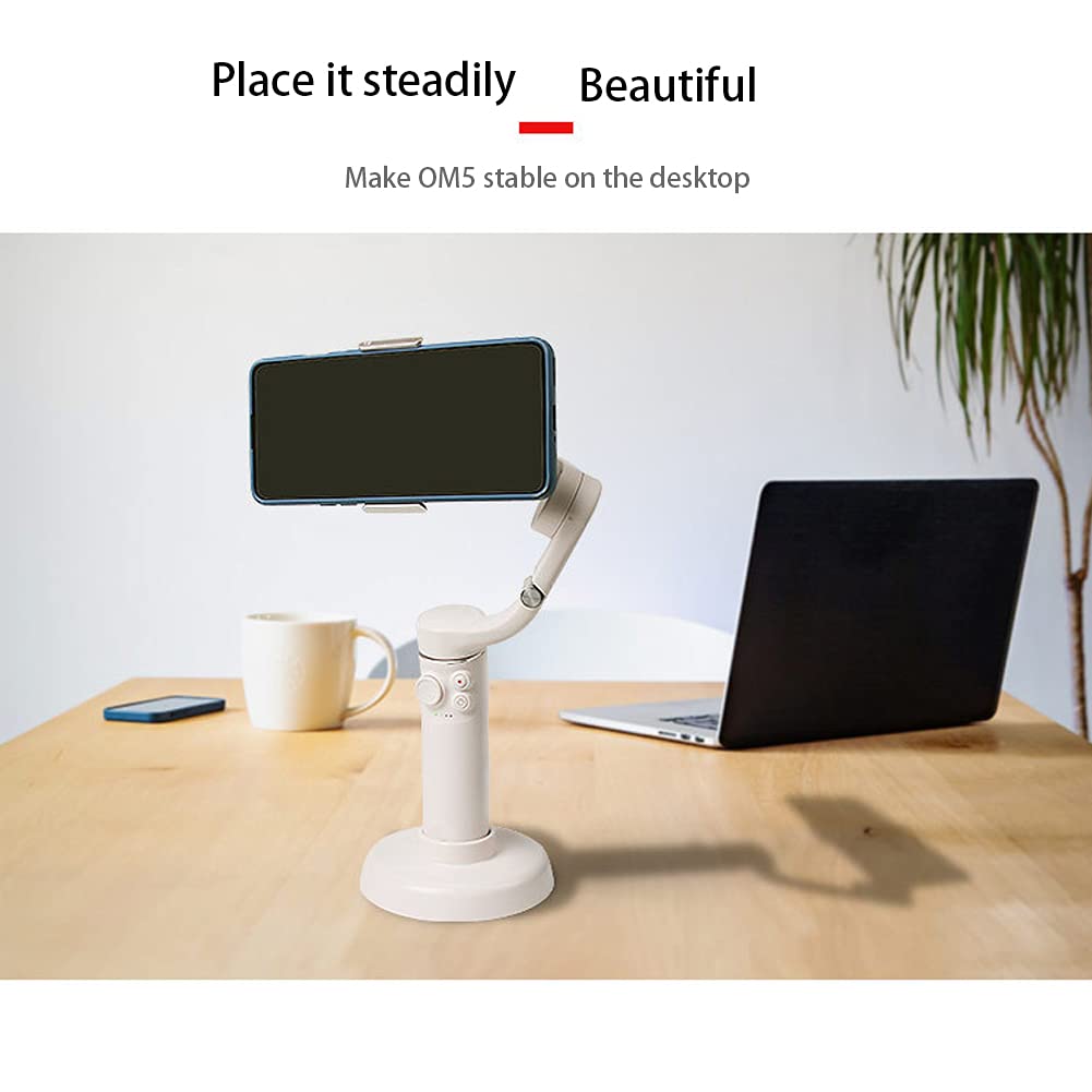 Xmipbs Om5 Base Stabilizer Accessories Handheld Gimbal Phone Stand Mount Base For Dji Om5 White