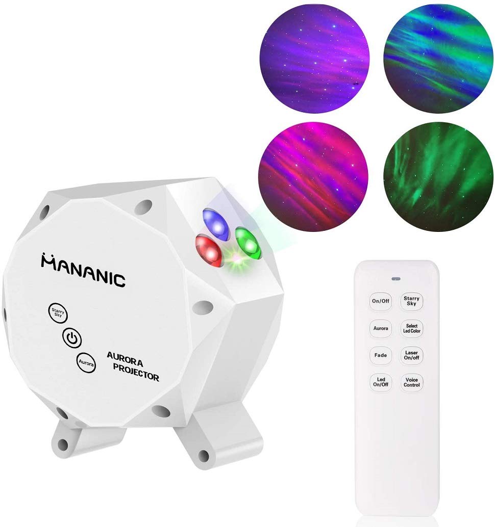 Mananic Sky Lite- Galaxy Star Projector With Remote Control 3 In 1 Led Nebula Cloud Ocean Wave Galaxy Night Light For Kids Adults Bedroom, Party Decoration, Home Theatre Lighting