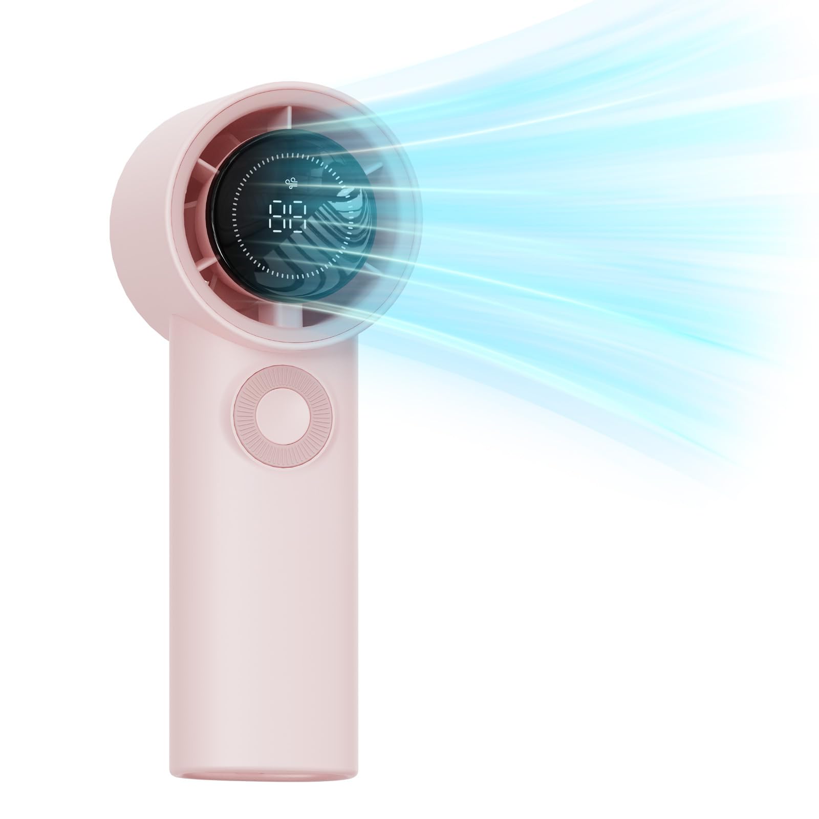 Portable Handheld Turbo Fan With 3600Mah Usb Rechargeable Battery, 100-Speeds, 26H Max Cooling Time - Koospark