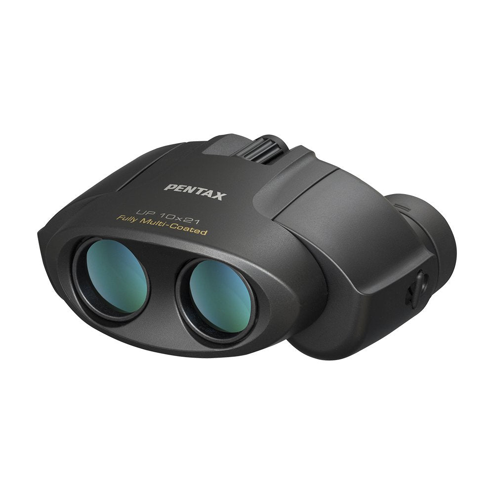 Pentax 61804 Binoculars, Up 10 X 21, Black, Small, Lightweight, Fully Multi-Coated, Equipped With Premium Prisms Bak4 (10X), Festival, Concerts, Watching Sports, 1 Year Manufacturers