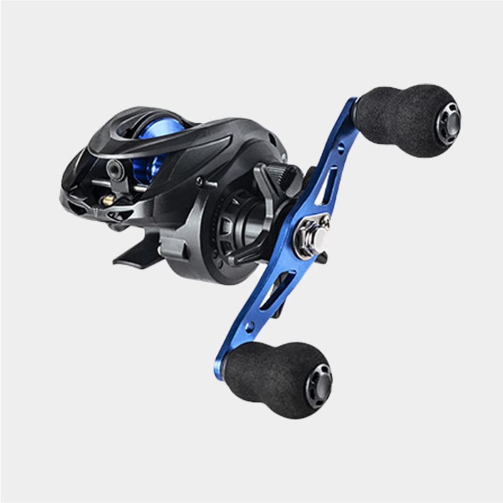Adoolla Lure Low-Profile Reel, 6.3:1 Gear Ratio Ultra Smooth Baitcaster Fishing Reel, Long Casting Metal Fishing Baitcasting Reel Ac2000 Blue (Right Hand)