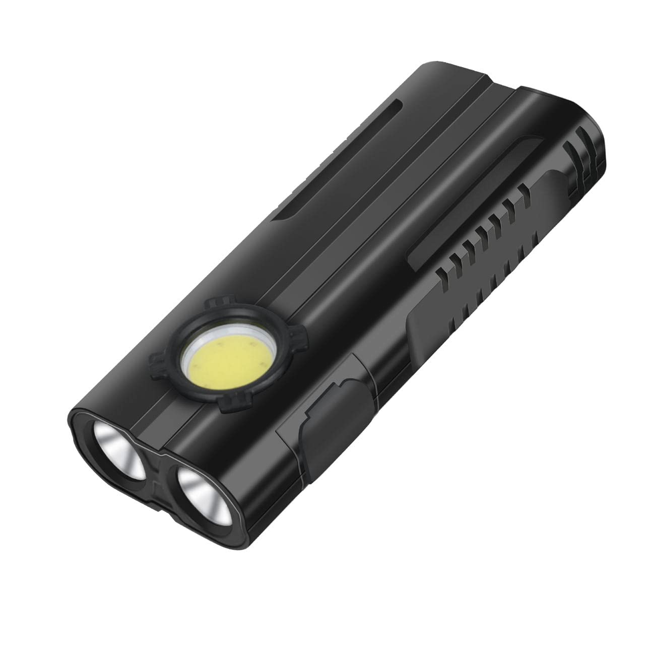 Lidefox Flashlight Rechargeable High Bright 1000 Lumen With Cob Work Light Magnetic Base And Pocket Clip Ipx4 Waterproof For Car Repairing Camping Hiking Emergency