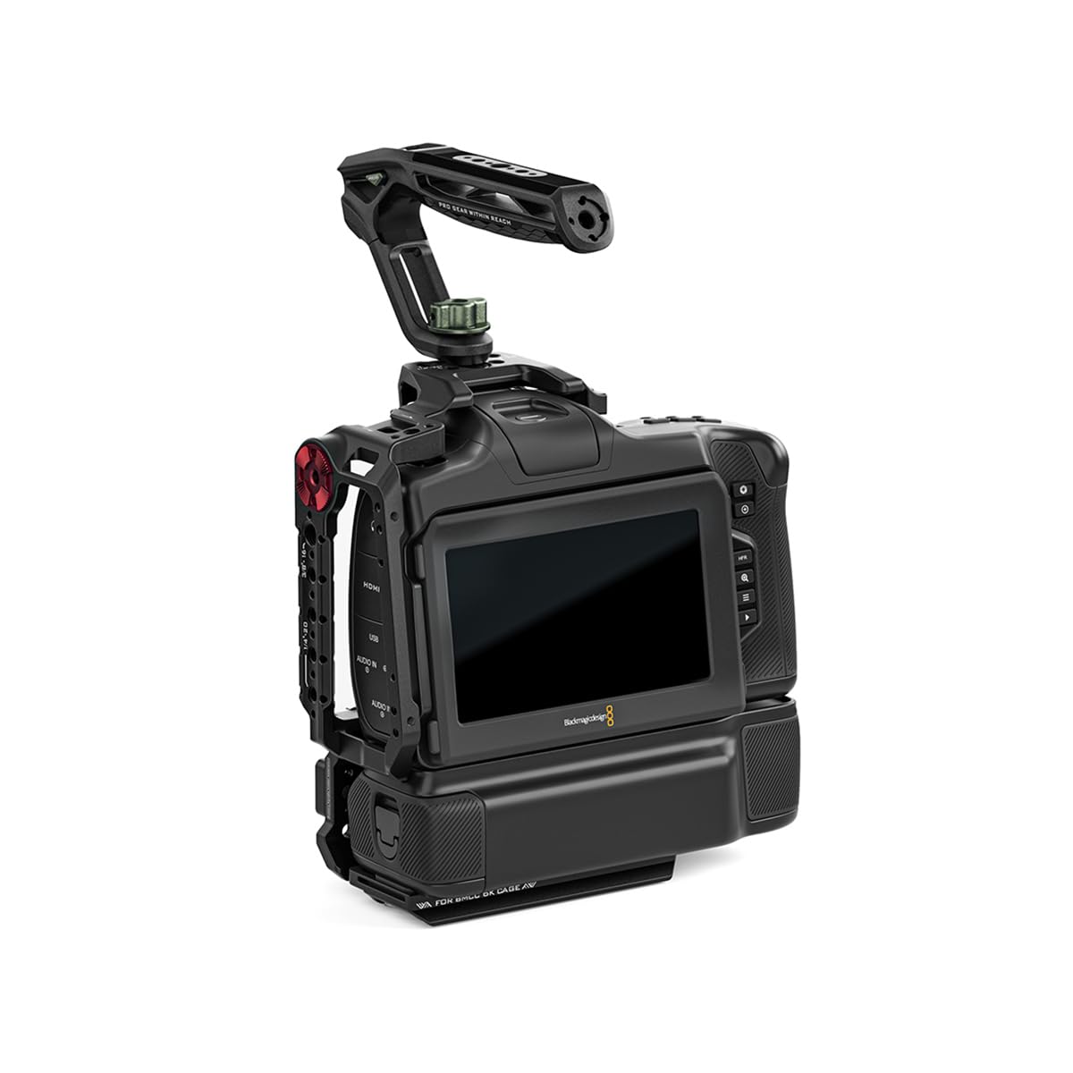 Tilta Basic Kit For Bmcc 6K Includes Full Camera Cage, Ssd Holder & Xeno Top Handle Cold Shoe/Arri Rosette/Nato Rail Black Ta-T64-B-B