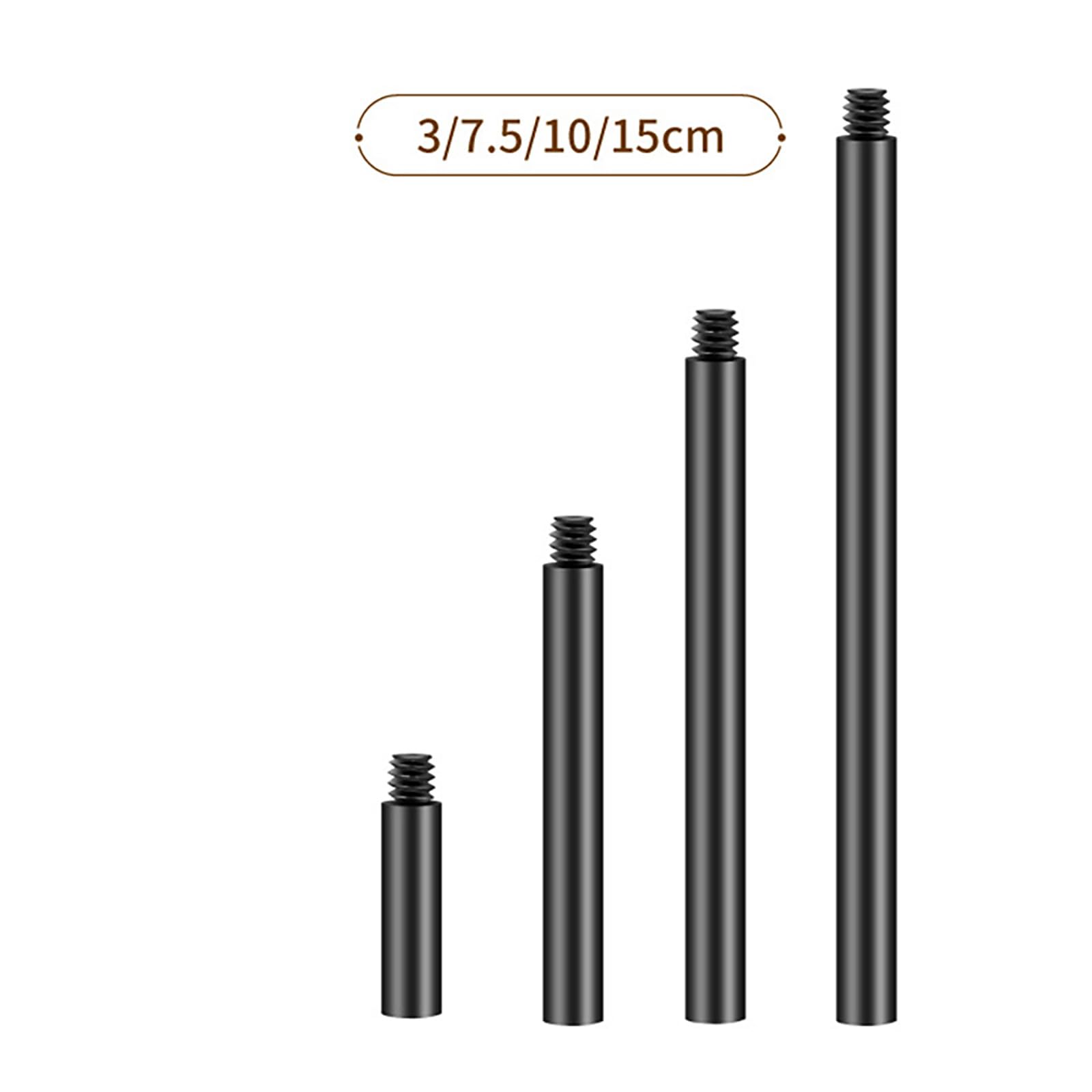 Lylincy Professional Tripod Extension Rod Metal Rod With 1/4" Thread For Enhances Camera Stability Dslr Extension Arm