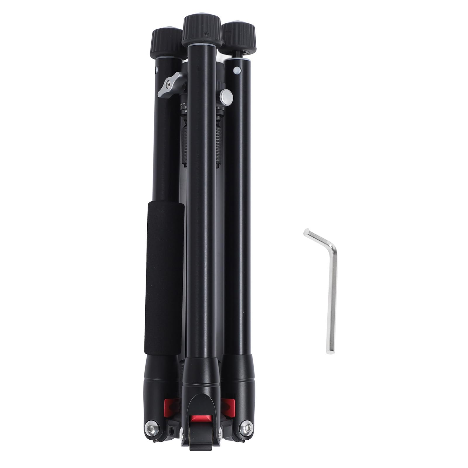 Yunir Portable Camera Tripod, 59In Foldable Camera Tripod With 20Mm 360° Rotating Metal Ball Head, Lightweight 3 Sections Camera Tripod For Video Photo Vlogging Selfie