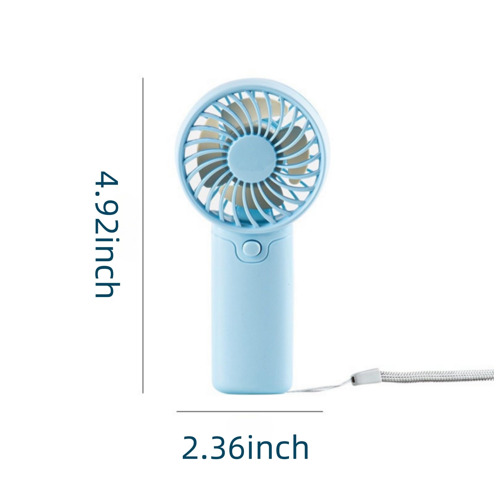 Compact 5-inch handheld fan with battery operation, ideal for personal cooling at home and on-the-go