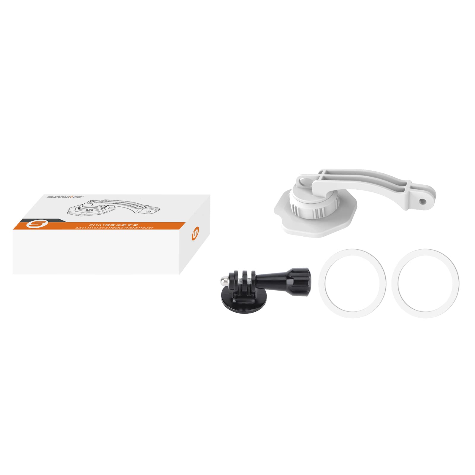 Wansupyin 2 In 1 Magnetic Suction Phone Hnadheld Mount Adapter For Dji Om 4/4 Se/5, For Osmo Mobile Se/6 Gimbal Stabilizer