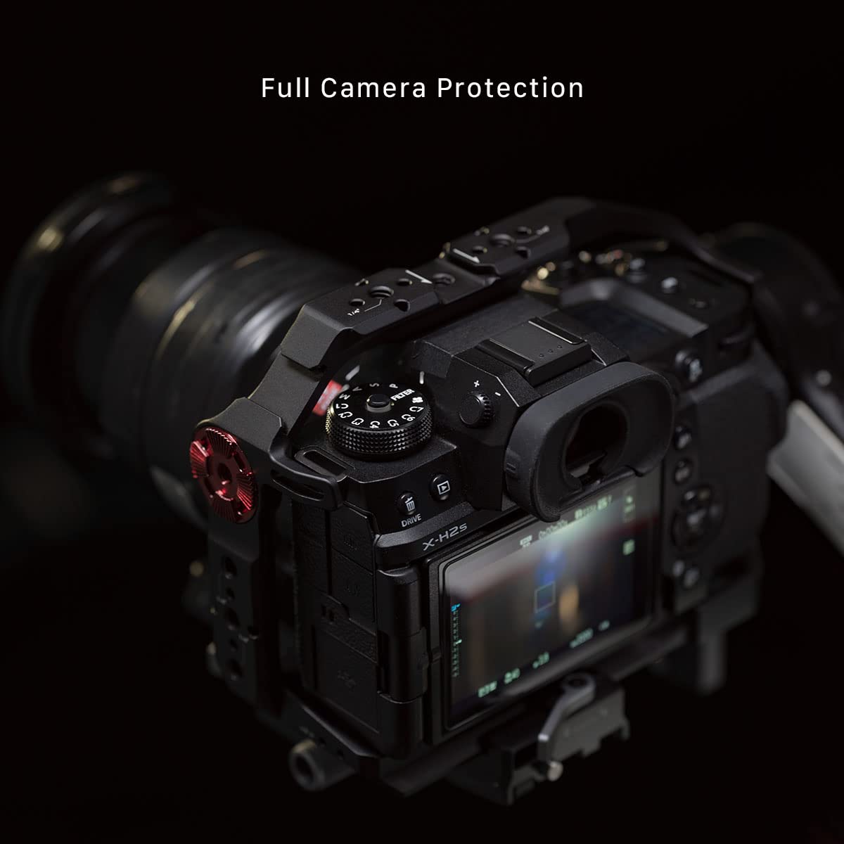 Tilta Full Camera Cage Compatible With Fujifilm X-H2S / X-H2, Custom Designed, Mount Accessories Via Nato Rail, Rosette, Cold Shoe, And 1/4"-20 Threads, Ronin Ready (Full Camera Cage)