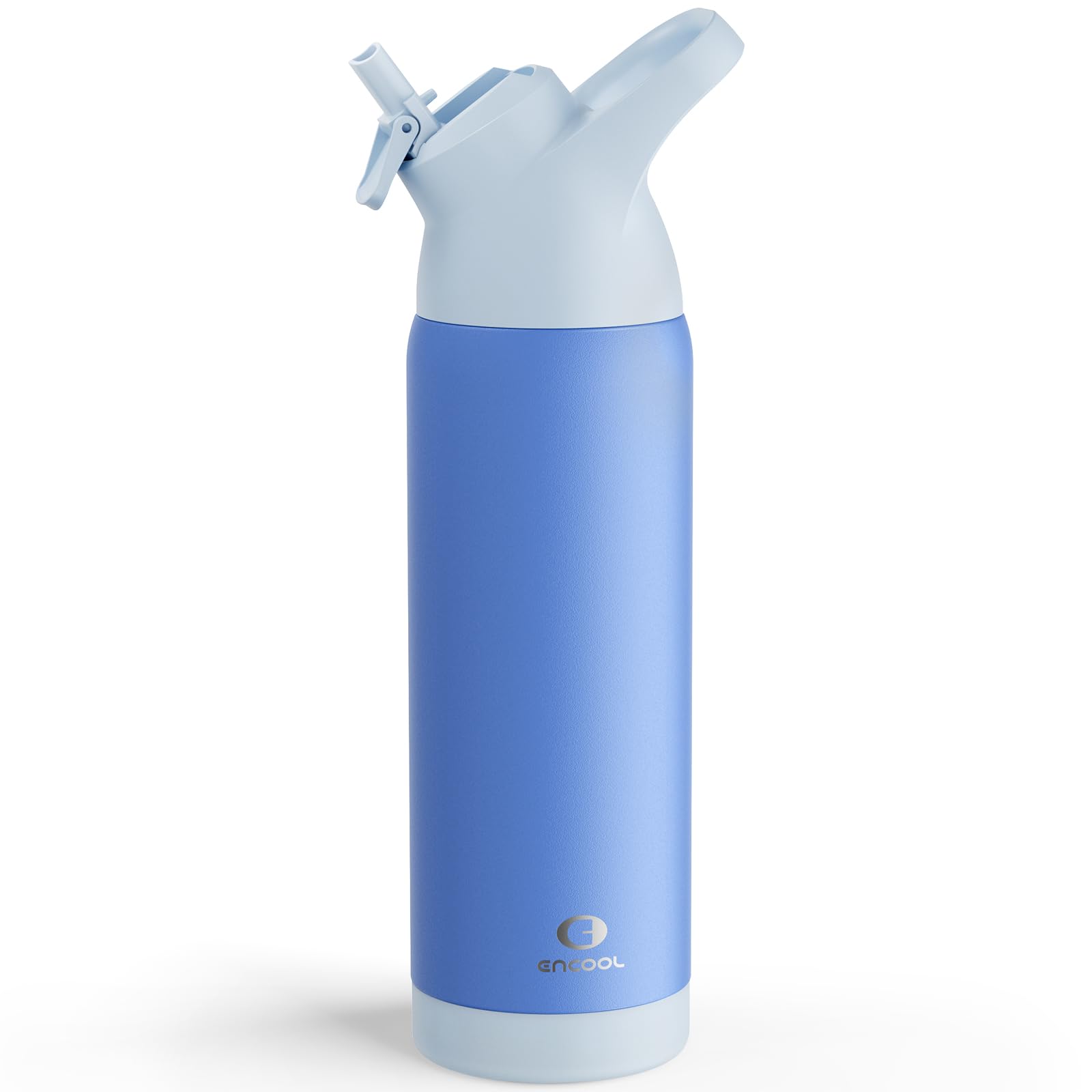 Insulated Water Bottle With Straw - Encool Stainless Steel Water Bottle, Reusable Leak Proof