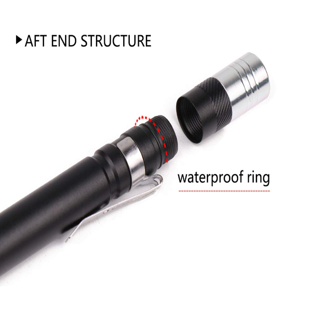 Modoao Led Light Blacklight Flashlights 2 In 1 Flashlight Penlight Pen Clip Torch Blacklight Detector For 3 Aaa Batteries (1 Pack)