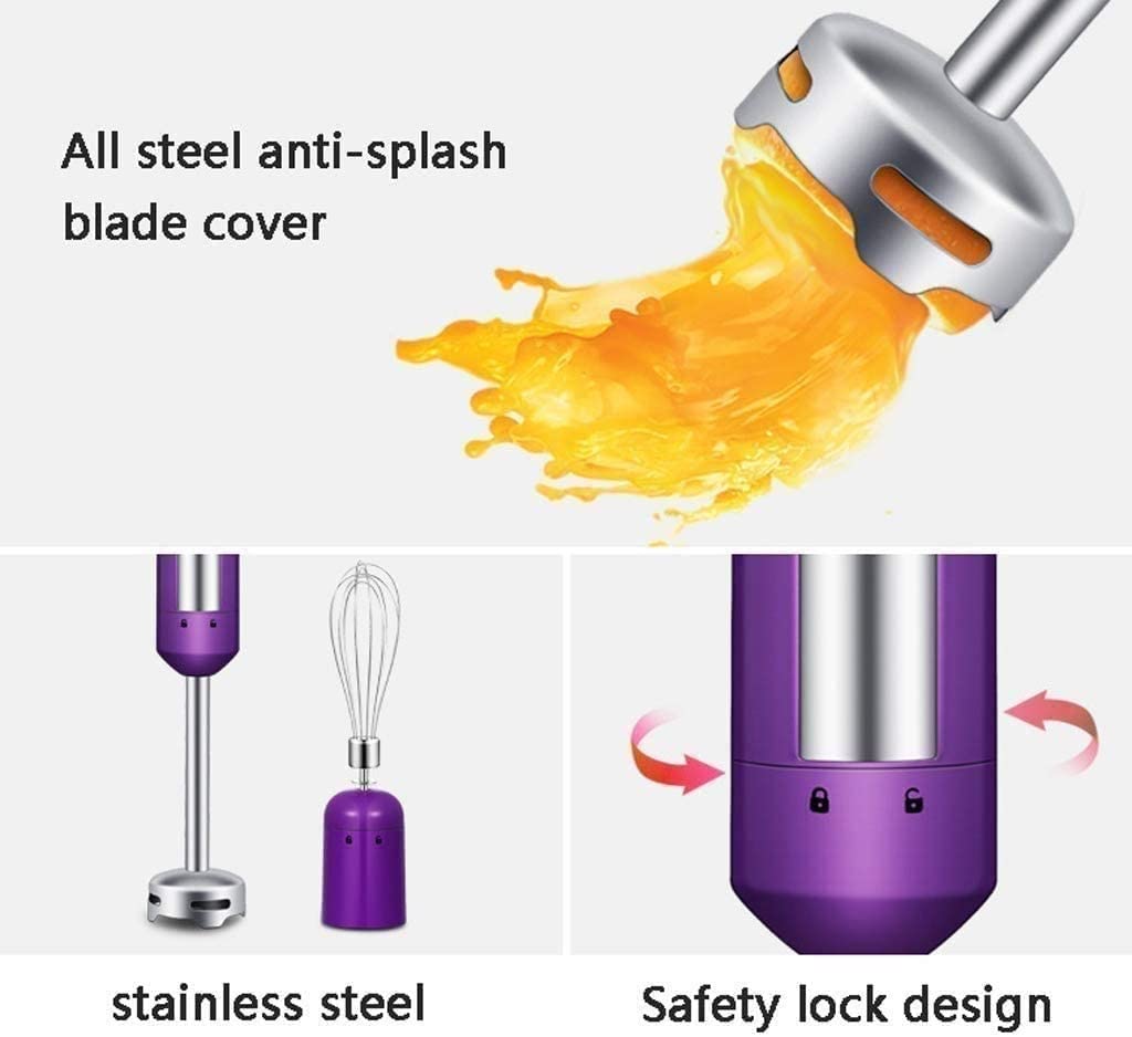 Zhykll Cordless Variable Speed Hand Blender With Chopper And Whisk Attachment, Matte