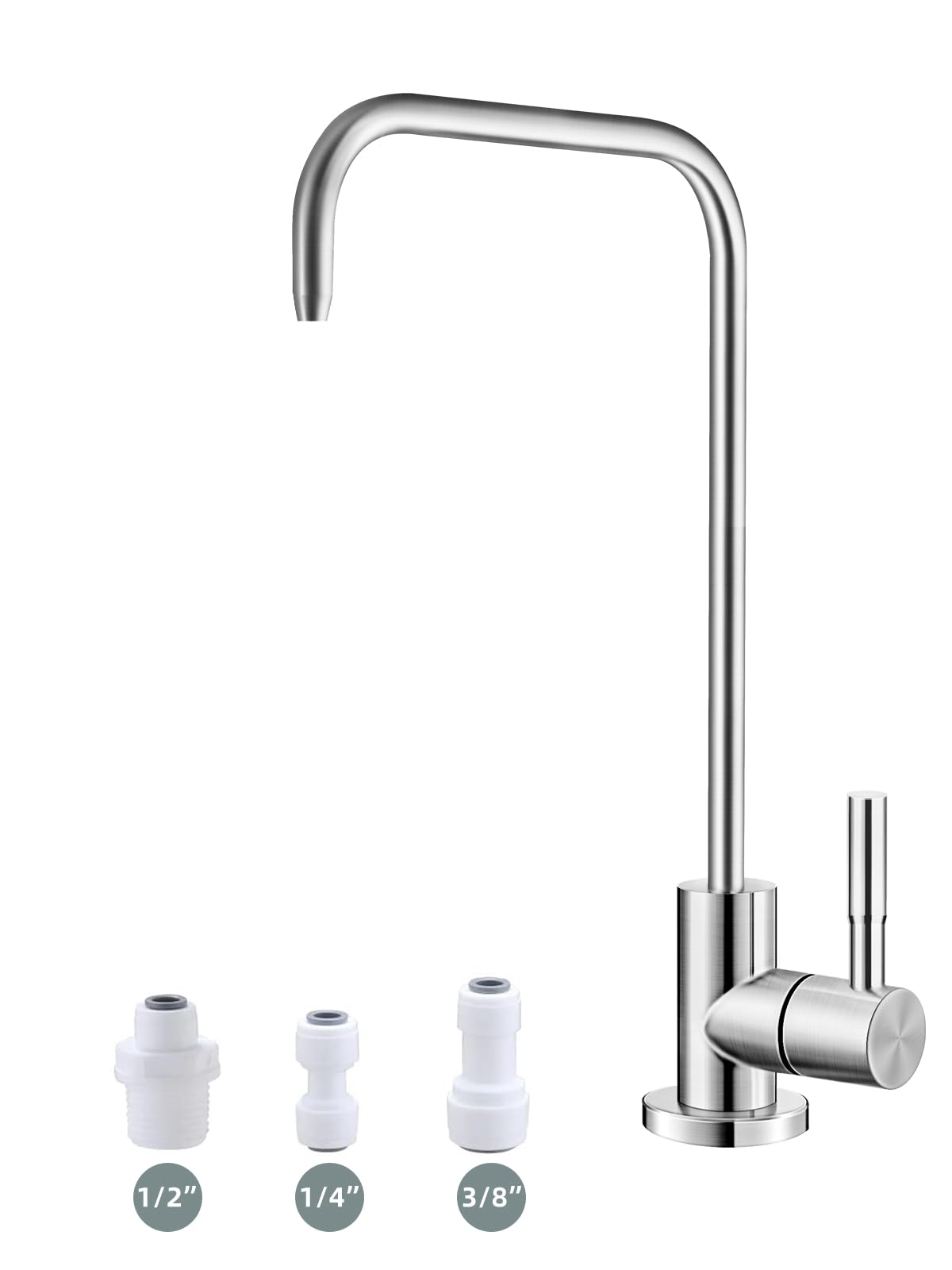 Bifordo Drinking Water Faucet,Lead- Water Filter Faucet,Easy To Install Reverse Osmosis Faucets For Kitchen Bar Sink,Brushed Nickel Sus304 Stainless Steel