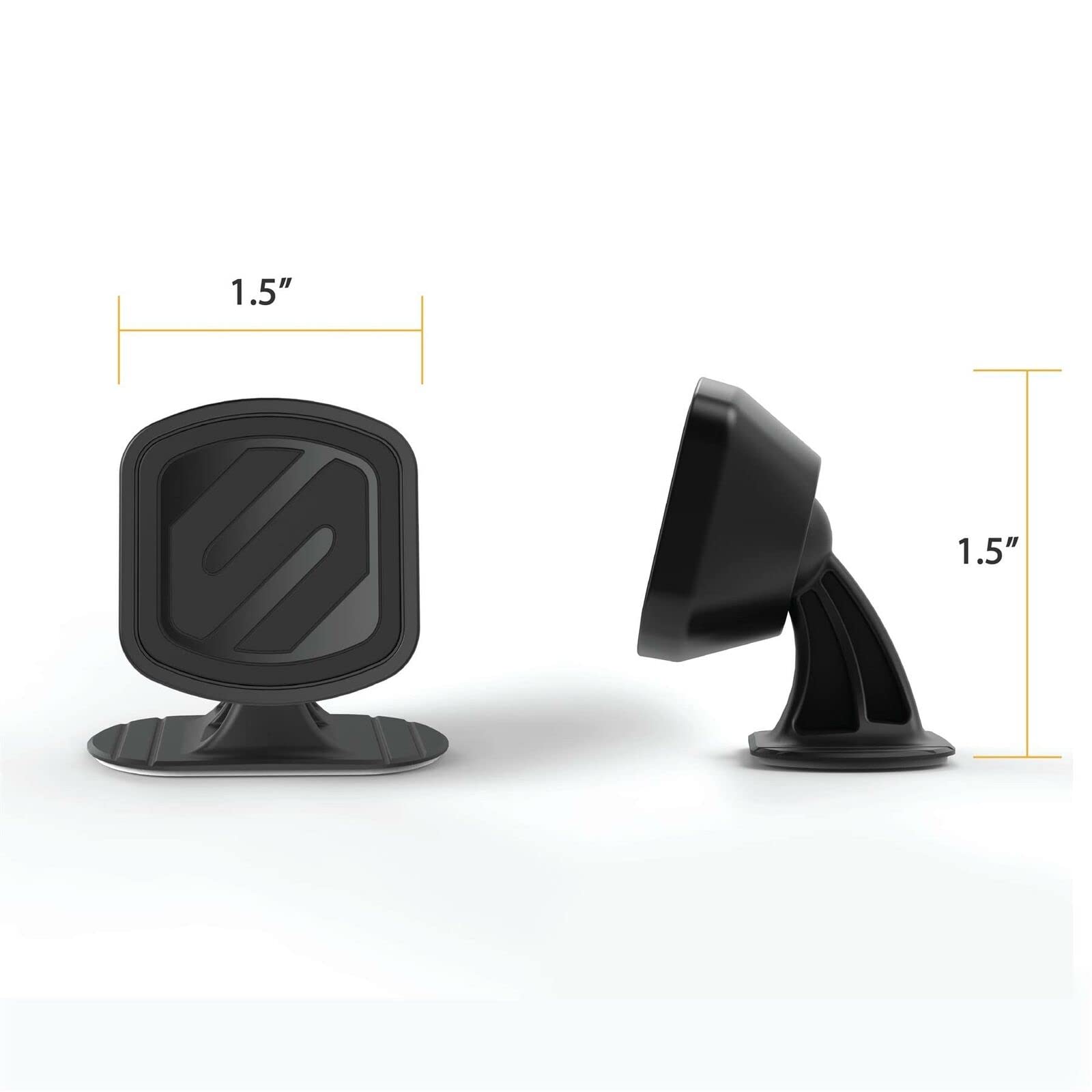 Scosche - Magicmount Select Car Phone Holder Magnetic Dashboard Phone Holder Standard & Short Base For Smartphone & Iphone All Models