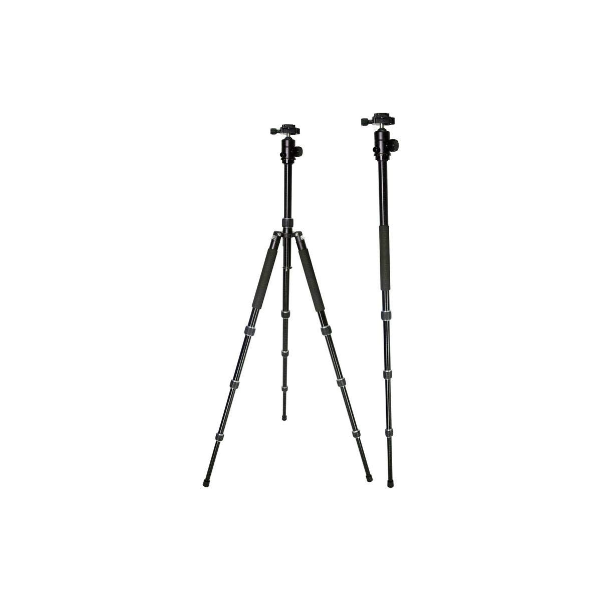 Vidpro At-72 Venturemaxx 72" Professional 4-Section Twist-Lock Aluminum Travel Tripod With Quick Release Ball Head, 20 Lbs Capacity