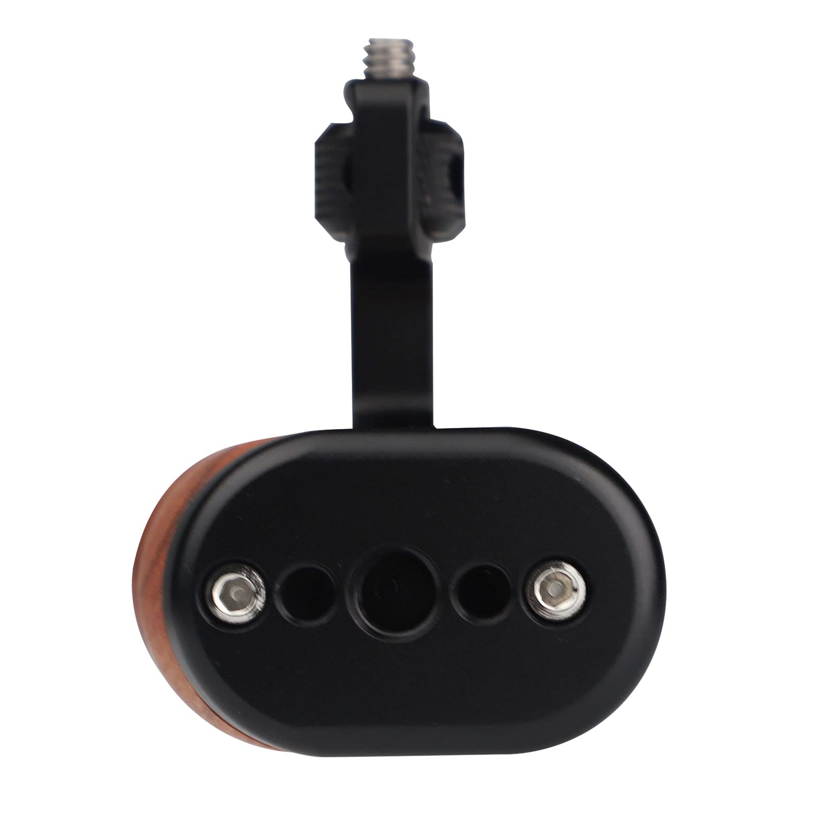 Leftfoto Universal Side Wooden Handle Grip,For Dv Video Cage Rig Dslr,With Cold Shoe Mount 1/4 Screw,Woodgrain Finish