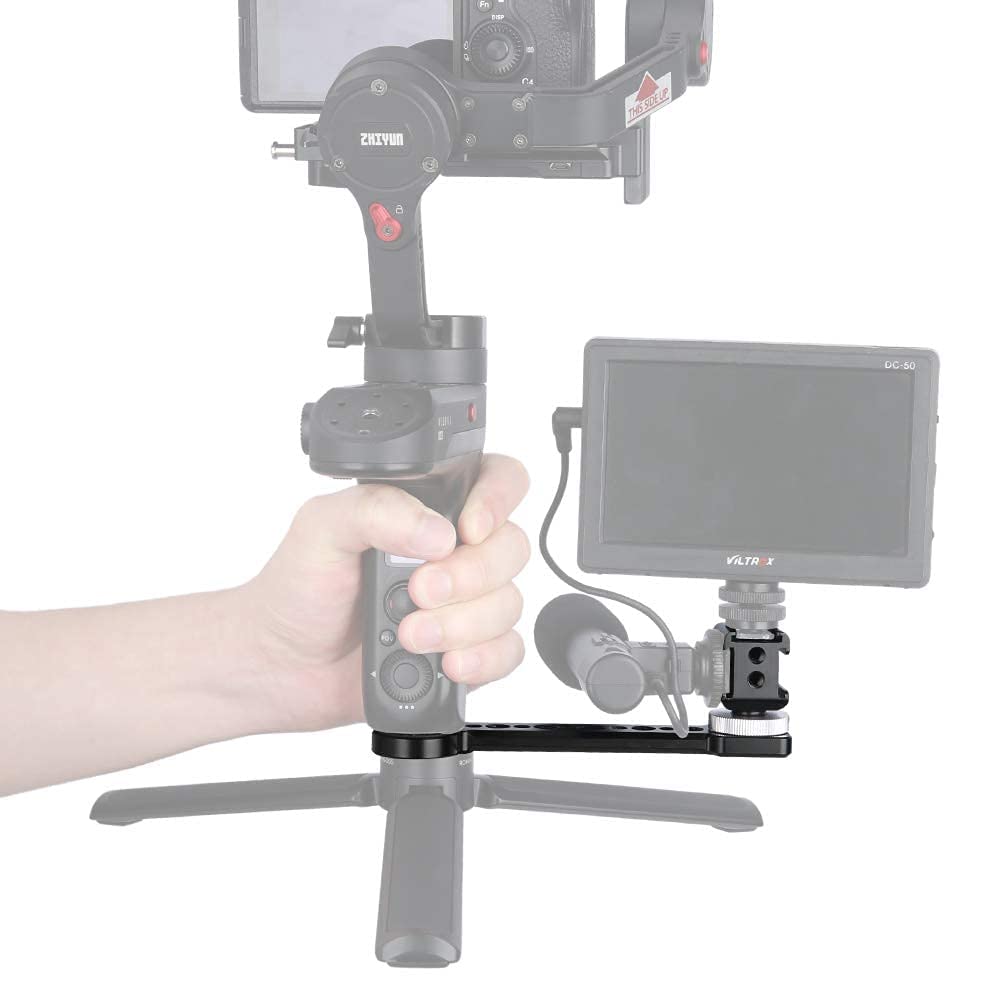 Niceyrig Universal Gimbal Stabilizer Extension Plate With Triple Cold Shoe Mount, Applicable For Dji Ronin S/Sc/Rs2/Rsc2, Zhiyun Crane 2 2S V2 Plus