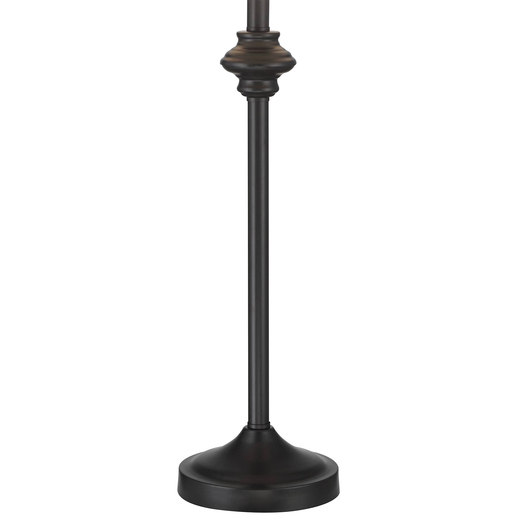 360 Lighting Lynn 26" Tall Skinny Buffet Modern Table Lamps Set Of 2 Black Metal Fabric White Shade Living Room Bedroom Bedside Nightstand House Office Home Reading Kitchen Entryway Console Family