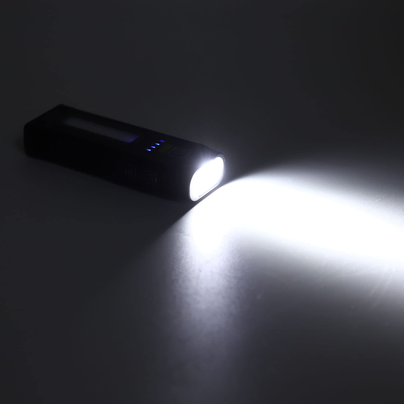 Yunseity Black Flashlight Spot Light, Magnet Suction, Ipx4 Waterproof, Type C Rechargeable Warning Flashlight, 1500Mah, Vibrant Lights, Good Shock Resistance, With Magnet Suction