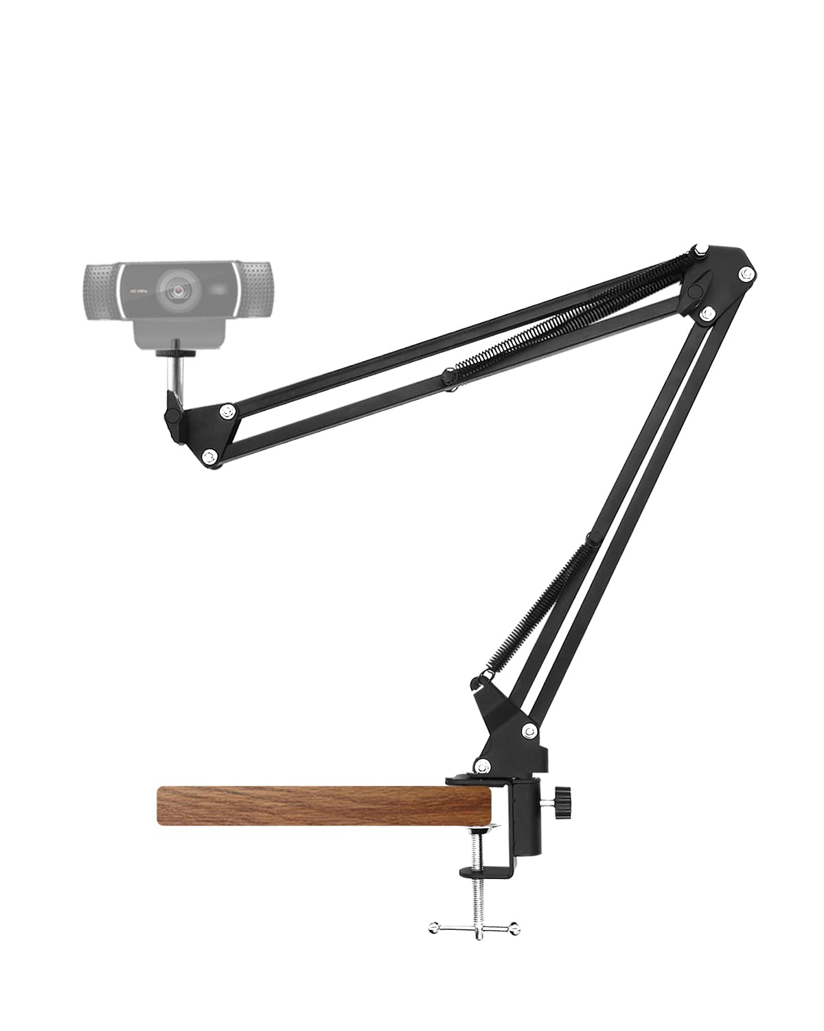 Boseen Webcam Stand Desk Mount - Suspension Boom Scissor Arm Webcam Holder With Desk Clamp Mount For Logitech Webcam C920 C922 C922X C920S C930E C930 C615 Brio 4K And Other Devices With 1/4" Thread