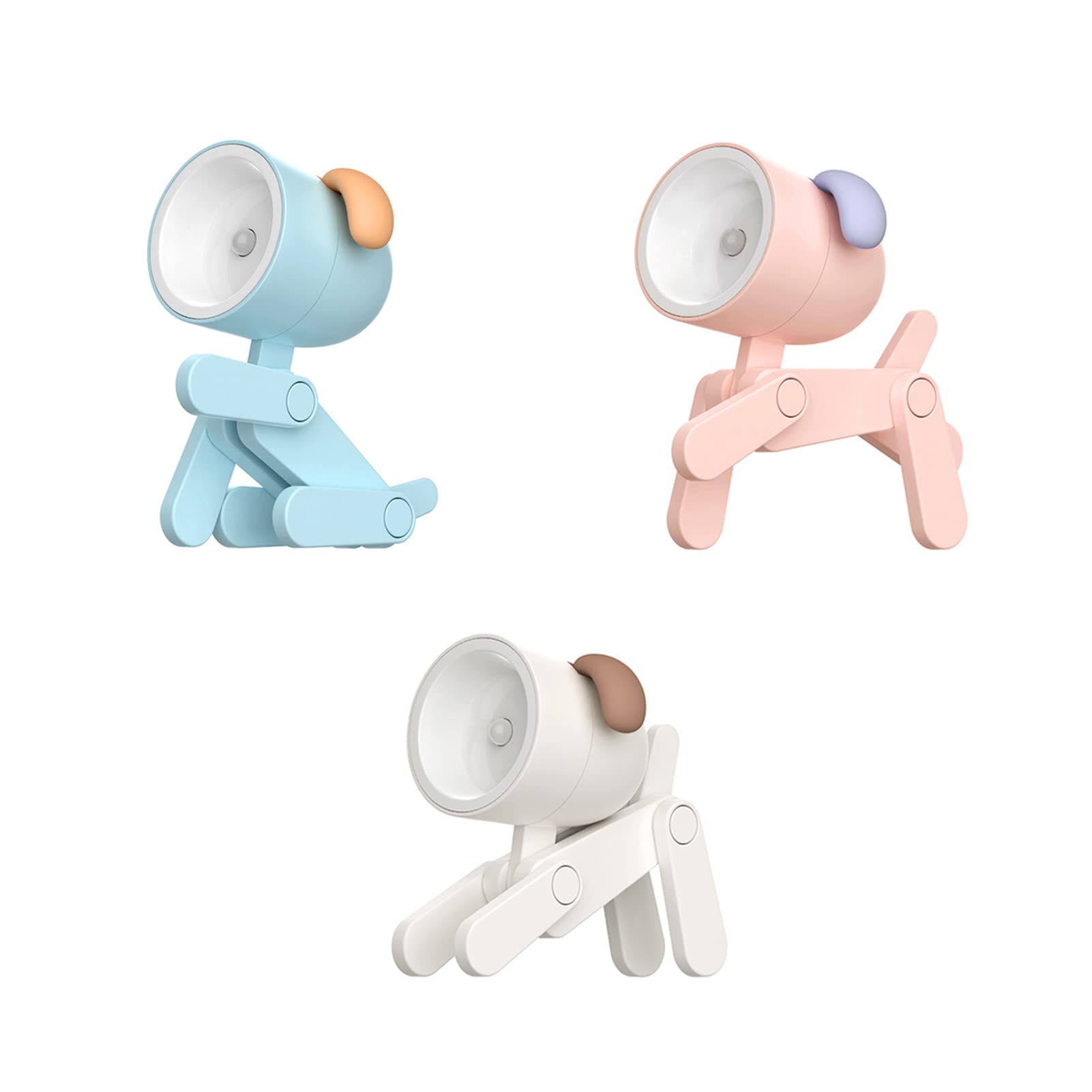 Spassleben Cute Night Light For Kids, Mini Led Table Desk Lamp, Decorative Lamp Indoor Nightstand, Animal Pet Nightlights, Christmas Decorate Birthday For Children, Students (Dog 3 Colors-D)