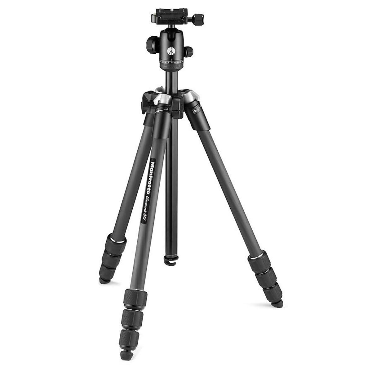 Manfrotto Element Mii Mobile Bluetooth Mkelmii4Bmb-Bh, Lightweight Aluminium Travel Tripod, With Carry Bag, Arca-Compatible Ball Head, Load Up 8Kg, For Dslrs, Cscs, Compact Cameras And Smartphones