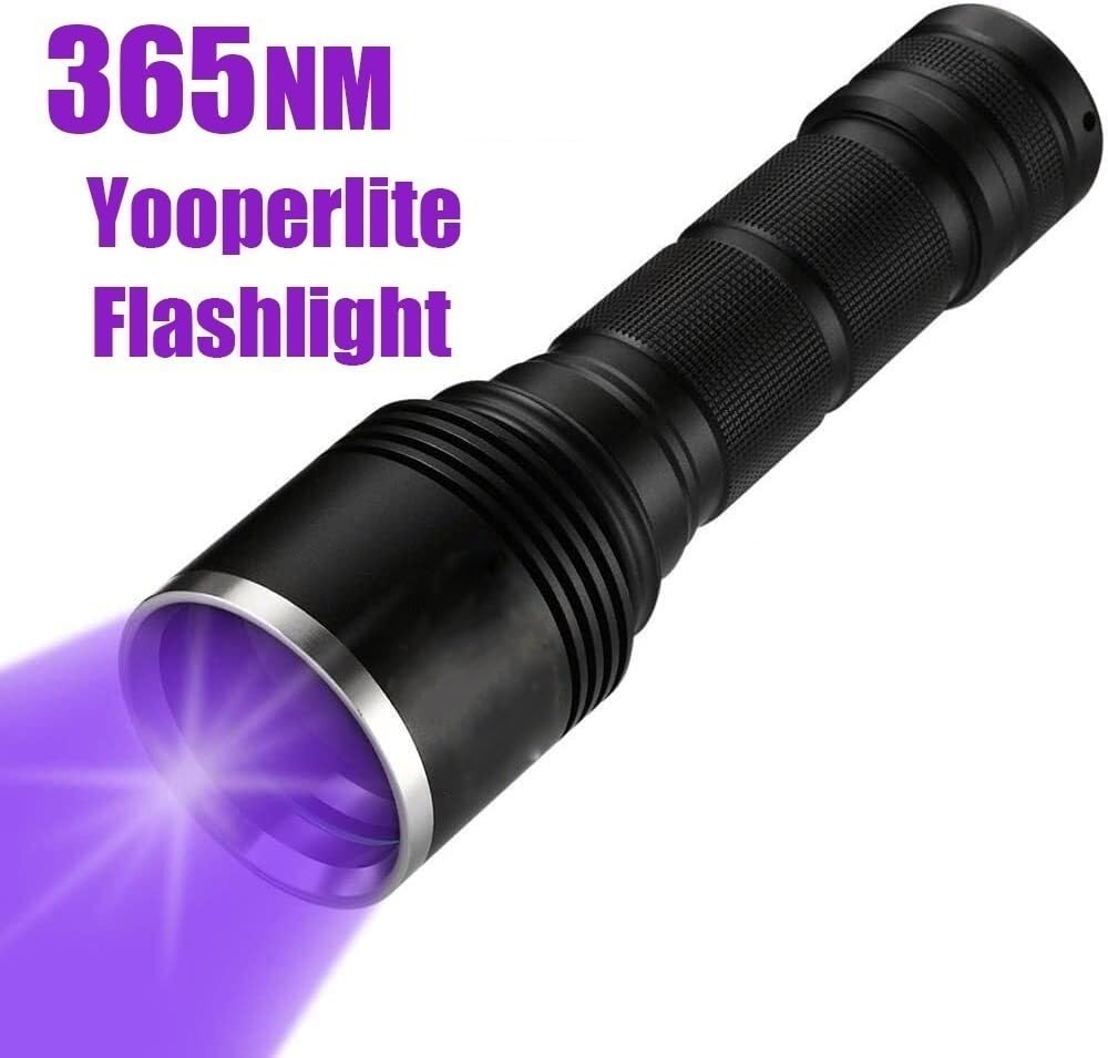 Sbotton Professional Yooperlite Flashlight, 15W 365Nm Flashlights Usb Rechargeable Blacklight, For Irradiating Stones And Yooperlites Hunting