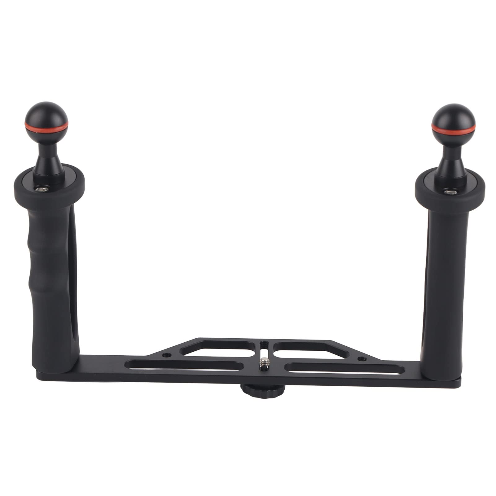 Acouto Dual Handle Aluminium T Stabilizer Rig For Der Camera Housing Case Tray Dual Handheld Stabilizer For Diving Photography