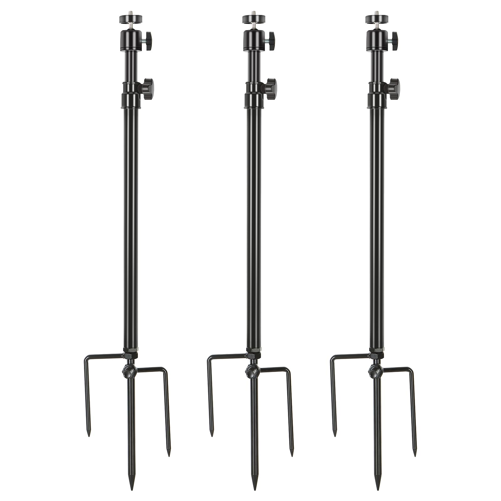 Folgtek 3-Pack Universal Camera Stand Mount Tripod Bracket Outdoor On Soft Ground Stand For Hunting Fishing