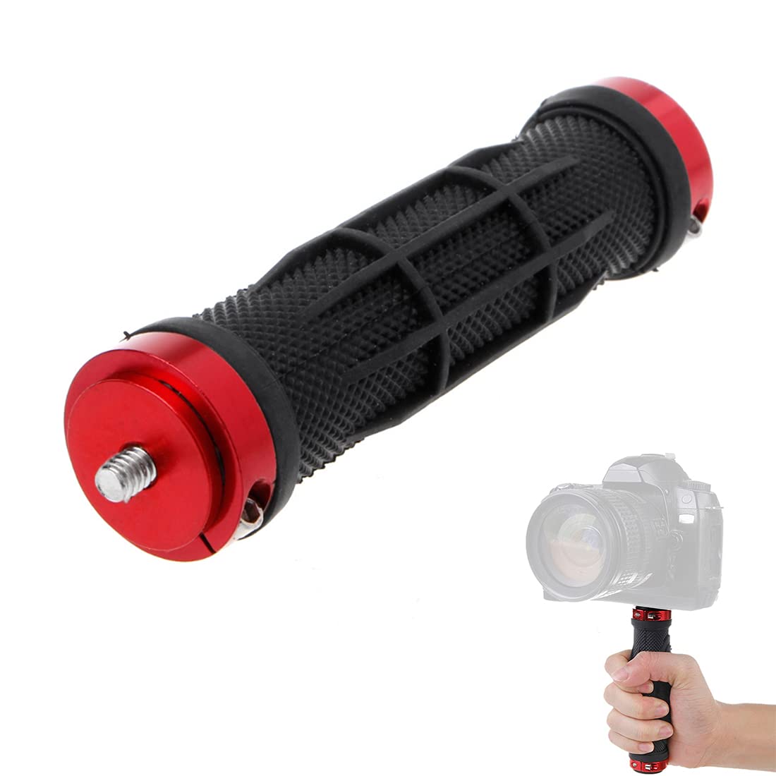 Angelreally Camera Handle Grip Support Mount Universal Stabilizer Holder Stand With 14-20 Thread For Digital Video Camera Camcorder Action Camera Led Video Light Smartphone