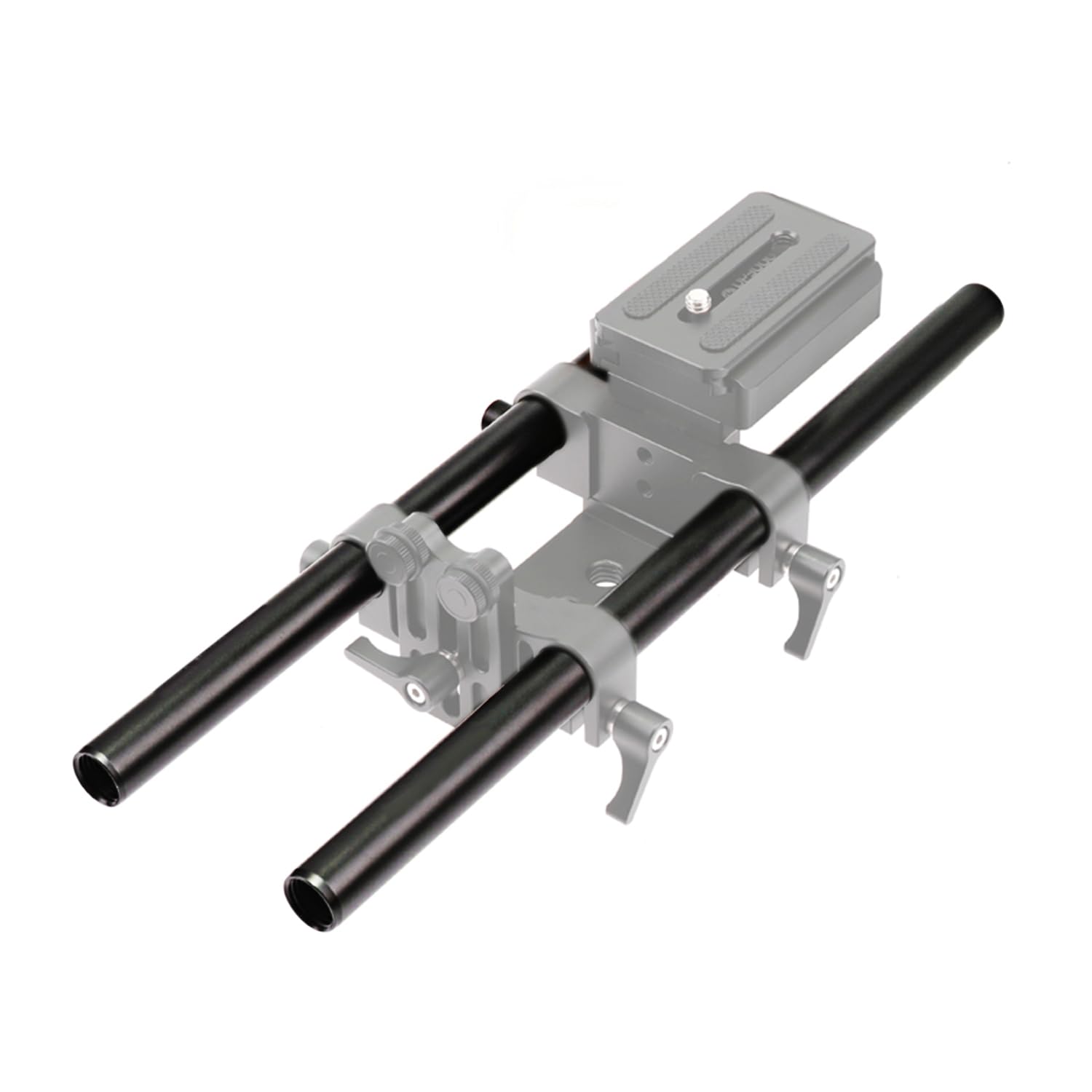 Anntery 15Mm Camera Rods Aluminum Alloy 12Inch Black Rail Rod 300Mm Pack Of 2-A013