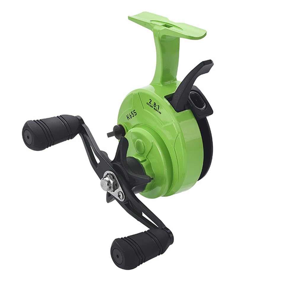 Lixada Wire Cup Ice Fishing Reel Plastic Line Speed Adjustable 2.8:1High Speed Ratio, Raft Fishing Wheel Lightweight Front Fishing Reel For Ice Fishing, Left/Right Hand