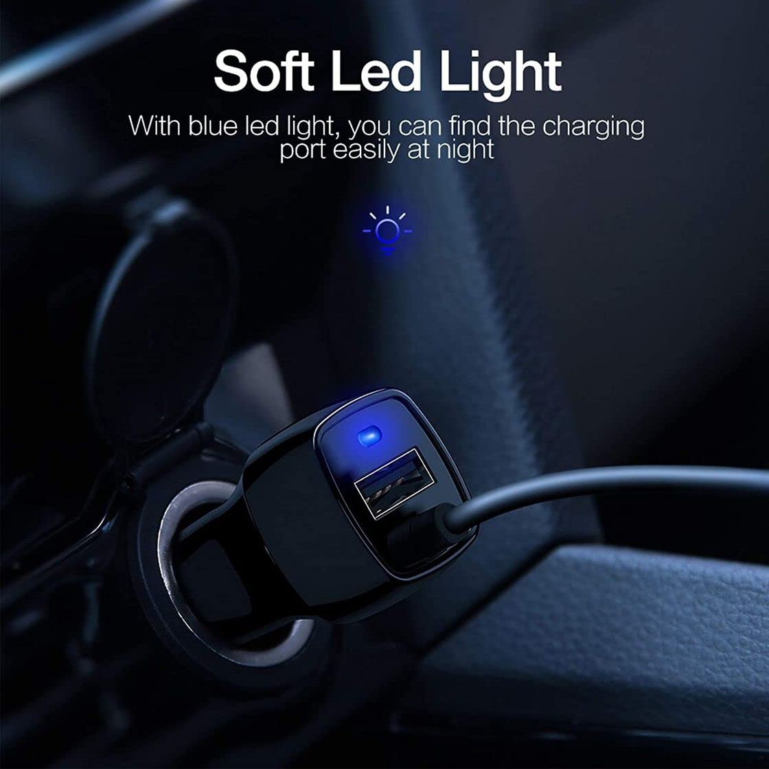 Zicbee Car Charger For Iphone, 3.6A/18W Built-In 4.9Ft Spiral Lightning Coiled Cable, 12-24V Fast Charging Cigarette Lighter Plug Adapter For Iphone 14 13 12 11 Mini Pro Max Plus Xr Se Xs X 8 7 6 5, Ipad