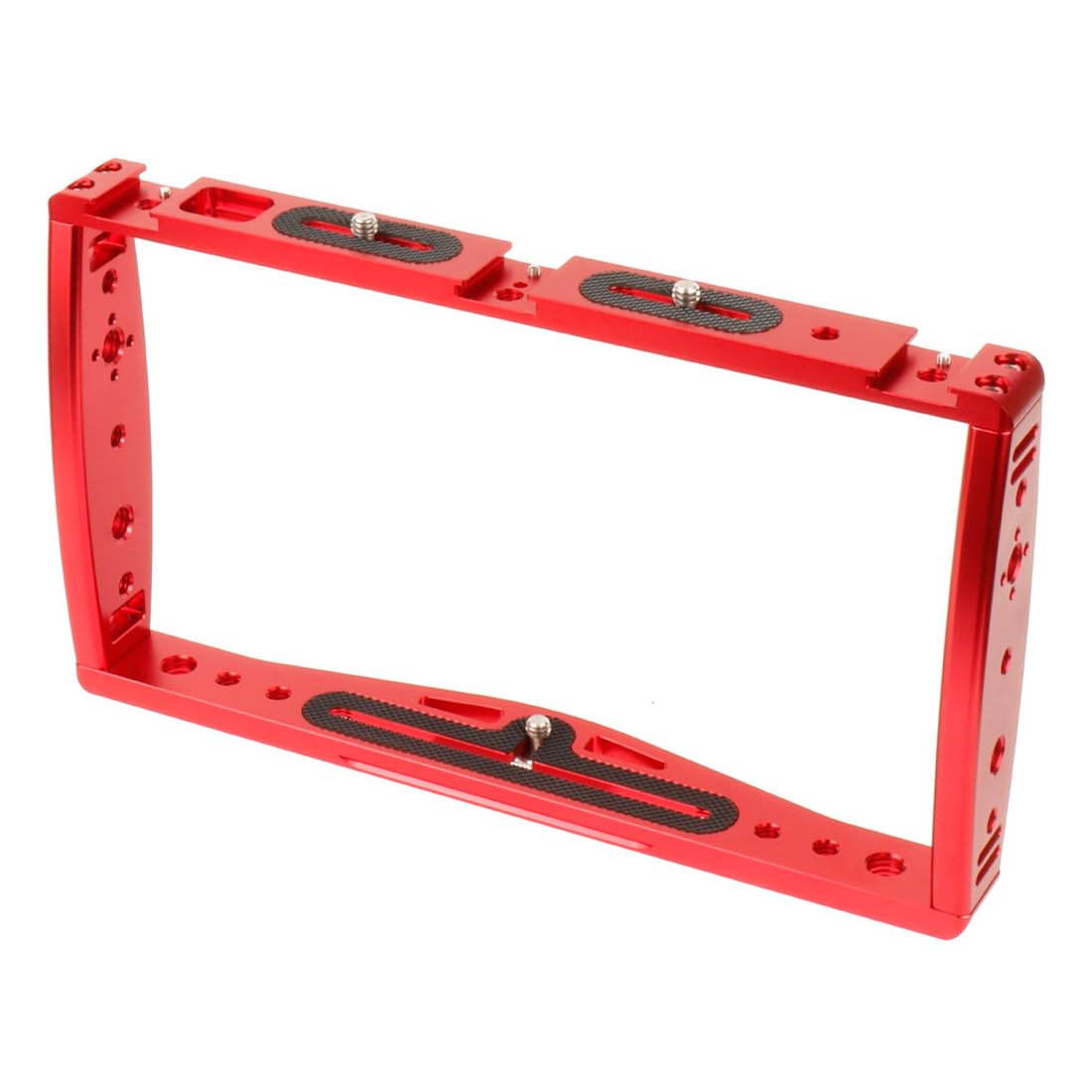 Novelgoal Aluminum Stabilizer Expanded Accessories Dual Hand Held Diving Support For Cell Phone For Sports Camera Hero 13 (Red)