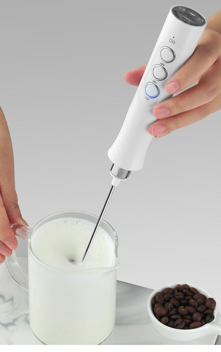 Taolivingmart Immersion Blender Handheld, 3-In-1 Hand Blender Electric With Usb Rechargeable 3 Speeds, Stainless Steel Blade Stick Blender With Whisk, For Coffee Latte,Hot Chocolate, Egg (Black)