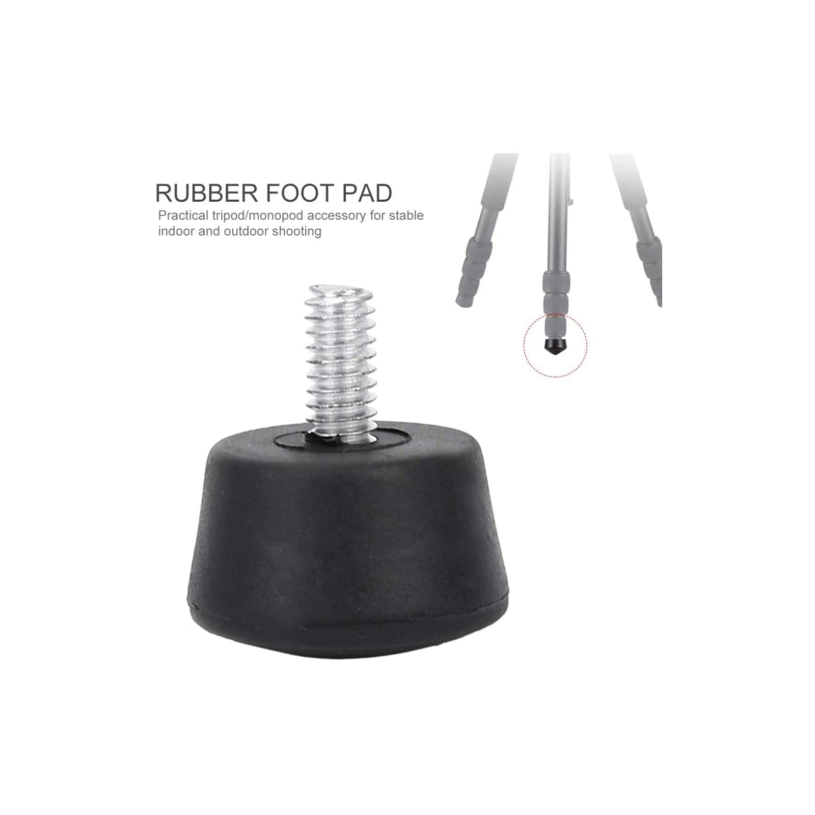Vbestlife Rubber Foot Pad, Universal Tripod/Monopod Rubber Foot Pad, Anti-Slip M8 Rubber Pad Photography Accessories