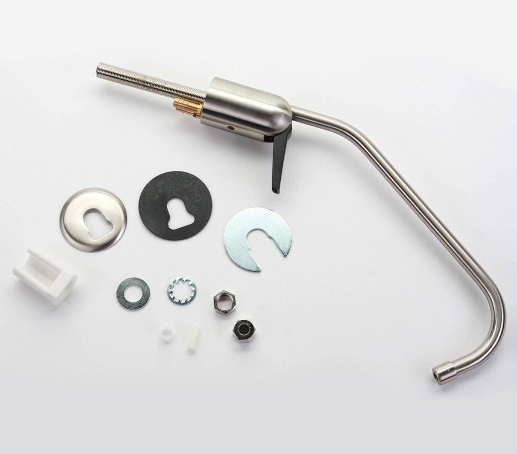 Hydronix Lf-Blrag-Bn Long Reach Ro Reverse Osmosis Or Filtered Water Faucet, Brushed Nickel W/ Air Gap