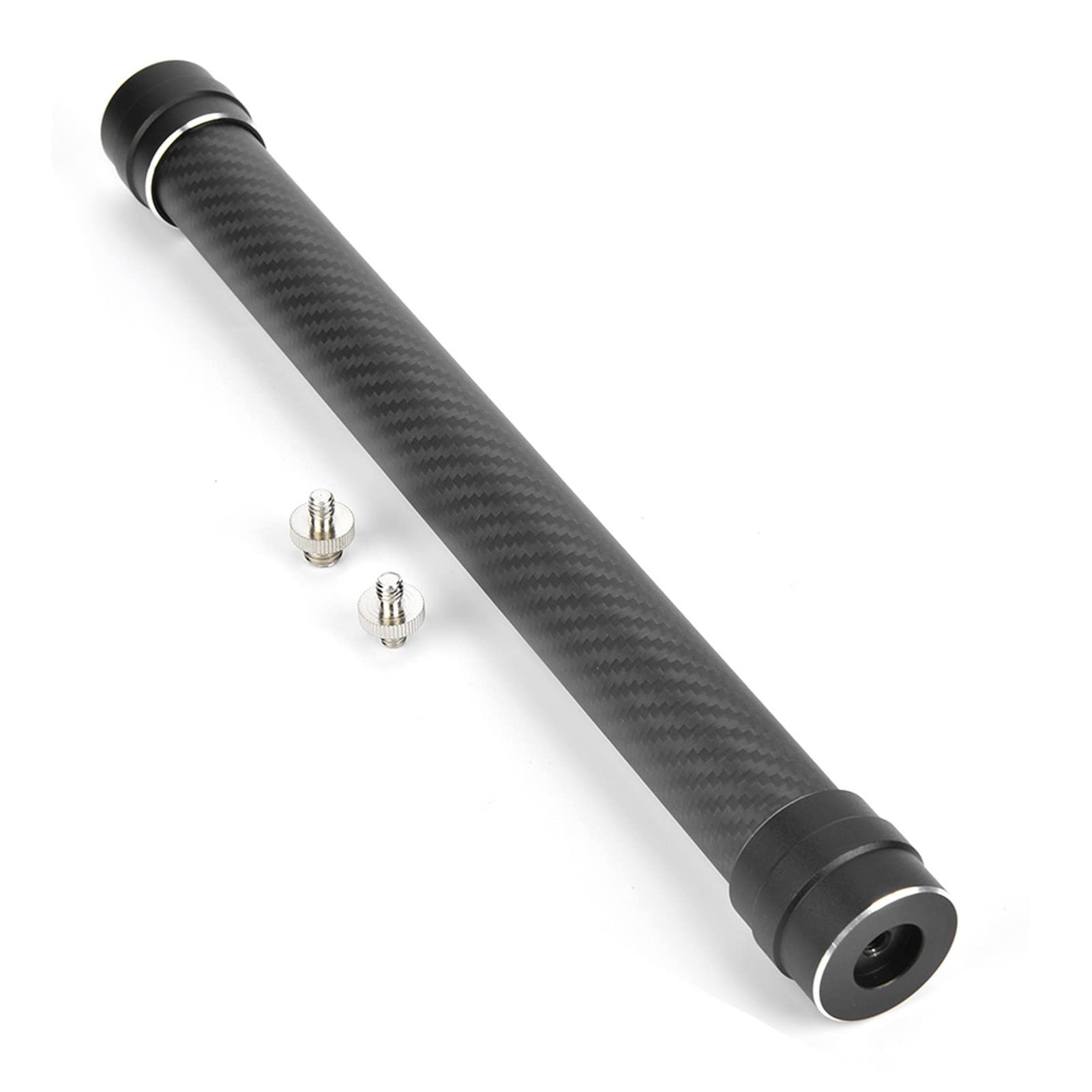 Jeozbm Carbon Fiber Extension Pole, 11.8In Monopod Extension Rod With 1/4" 3/8" Screw, Compatible With Tripod, Led Light, For Camera Stabilizer