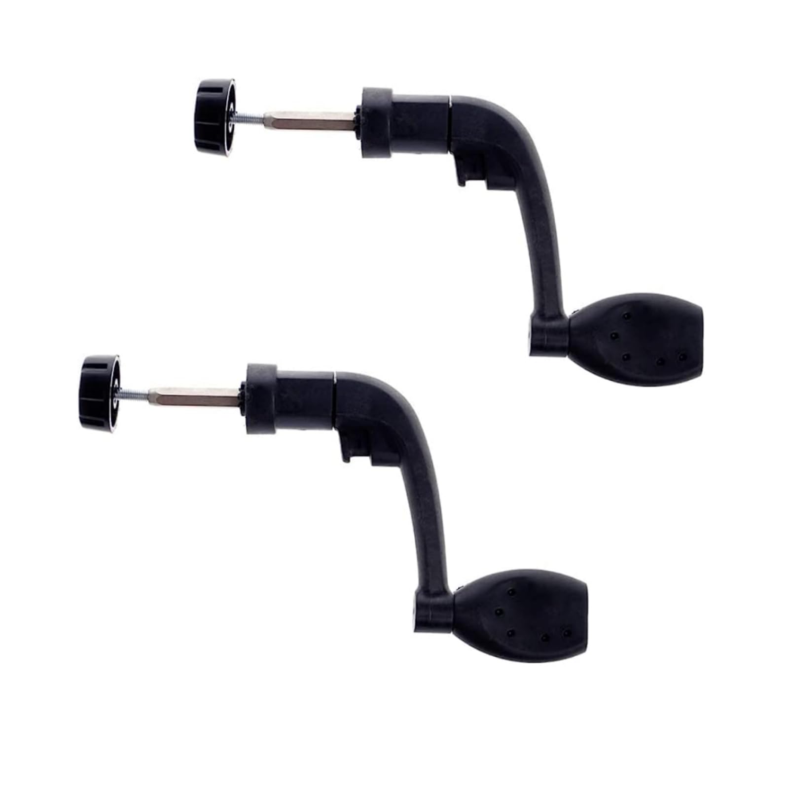 Rosojodg 2Pcs Black Universal Plastic Power Handle Fishing Reels Crank Rock Arm Spinning Wheel Grasp
