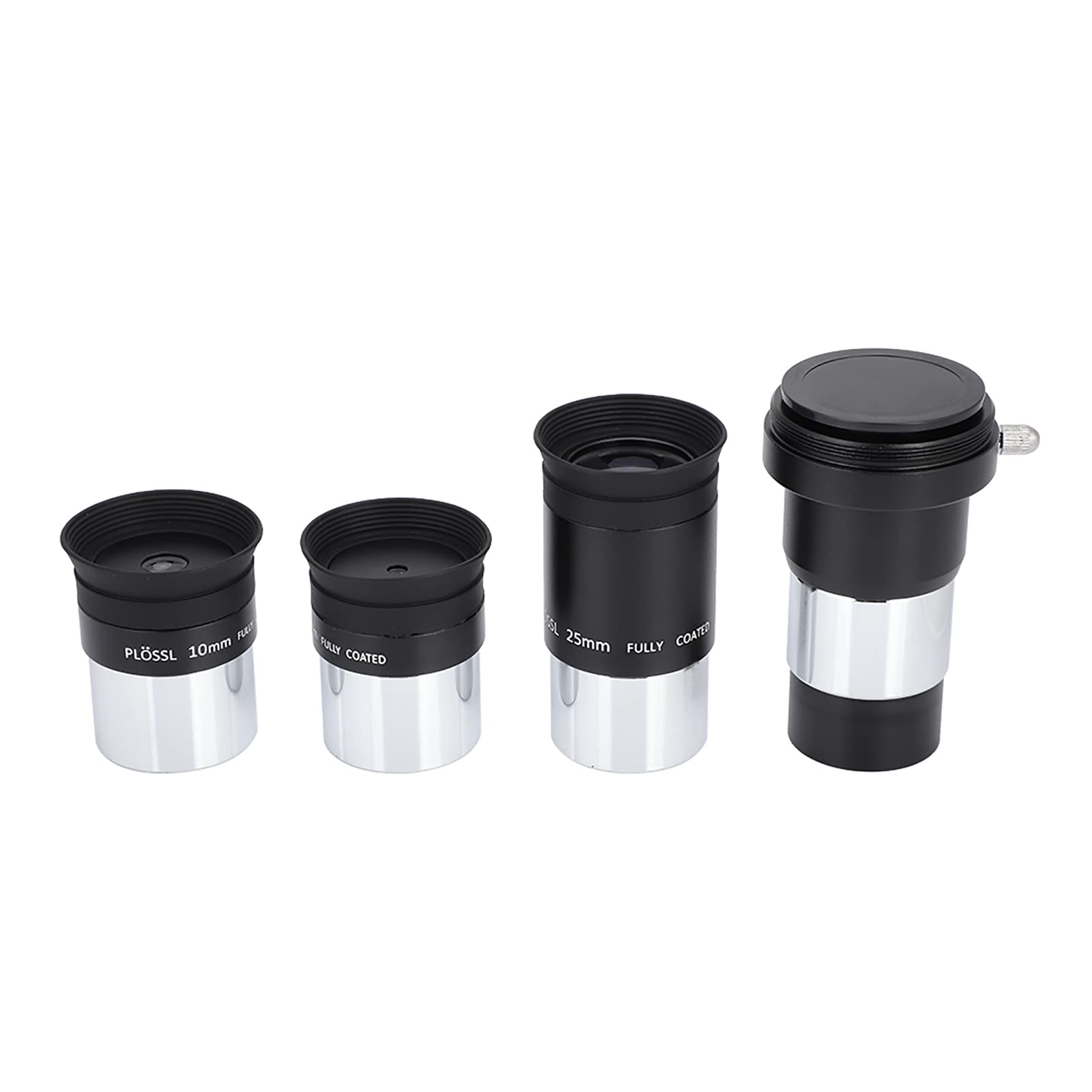 Youthink 127Eq Lenses, 1.25 Plossl Telescope Eyepiece Set 4 10 25Mm 2X Lens Kit For Astronomy