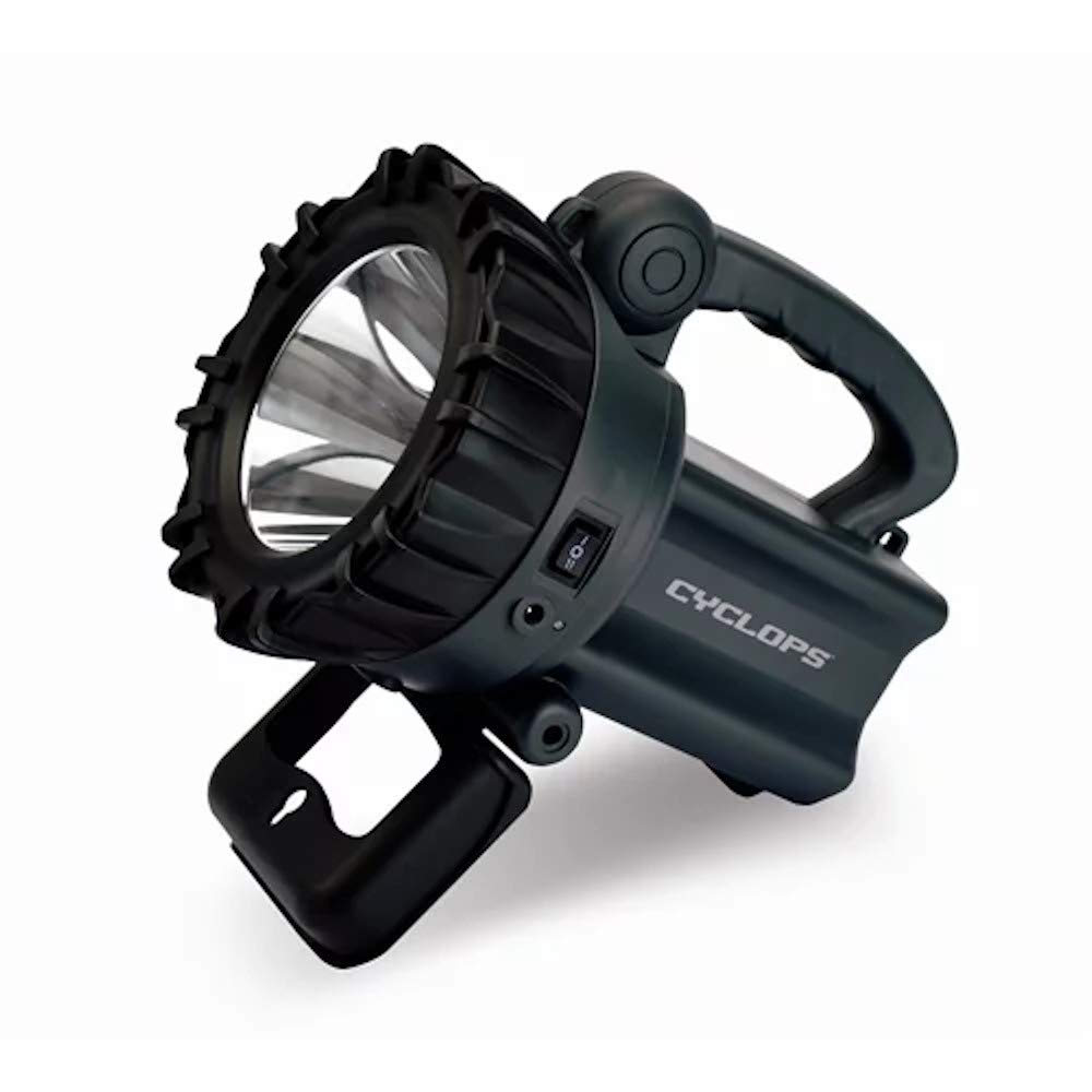 Cyclops Rechargeable Portable Handheld 10-Watt 850 Lumens Spotlight With Ac/Dc Charger/12V Dc Car Plug Adapter