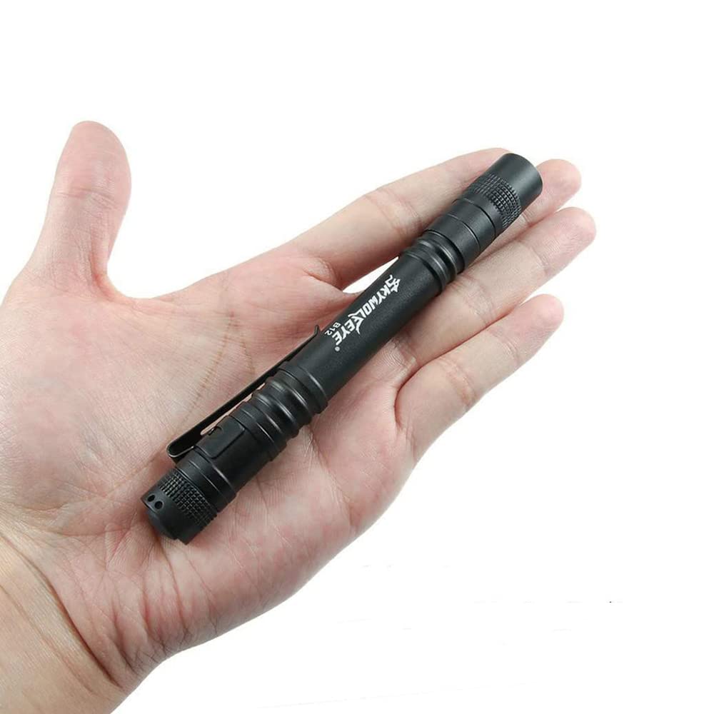 Cussity 10 Pcs Led Medical Penlight, 1000 Lumen Penlight Edc Xpe Q5 Black Nurse Doctor Flashlight With Clip Penlight