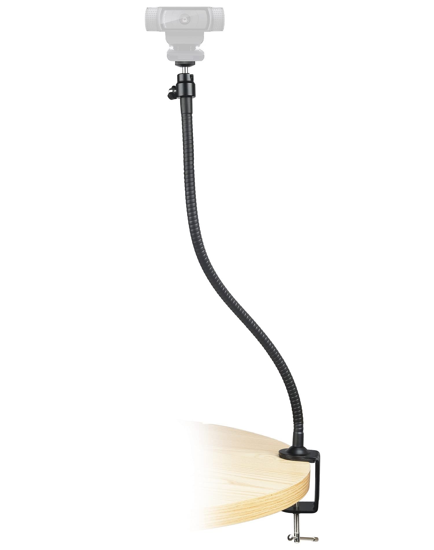 Acetaken 25 Inch Flexible Jaw Arm Clamp Mount Holder Stand Compatible With Logitech Webcam C920S C925E C922 C930 C615 Brio Streamcam