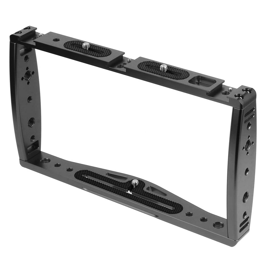 Novelgoal Aluminum Stabilizer Expanded Accessories Dual Hand Held Diving Support For Cell Phone For Sports Camera Hero 13 (Black)
